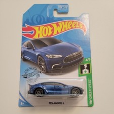 Hot Wheels 2019 TESLA MODEL S blue 226/250 HW GREEN SPEED 4/5 Mattel FYC48 B64