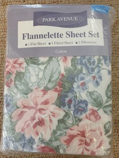 Park Avenue Floral Flannelette Single Bed Sheet Set NRFP