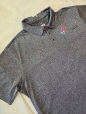 Dominos Gear Polo Shirt Men  s 2XL Blue Gray Work Employee Uniform Short Sleeve