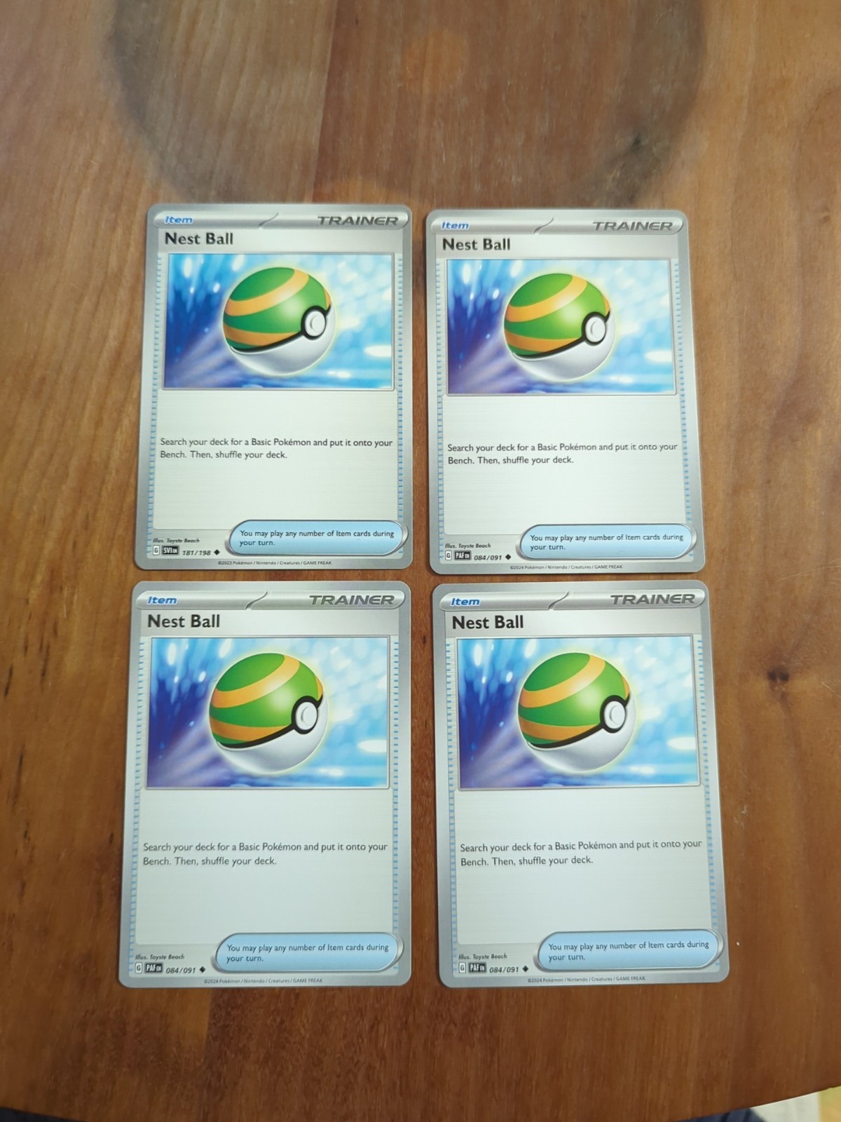 4x Nest Ball 181/198 Pokemon Card TCG Playset