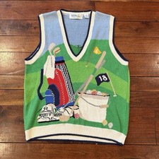 Vintage Belle Pointe Golf Knit Sweater Vest