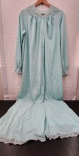 Vintage Shadowline Long Sleeve Button-Down Robe Size Small