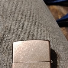 Zippo Brushed Metal Cigarette Lighter Made in USA Classic Smoking Theme