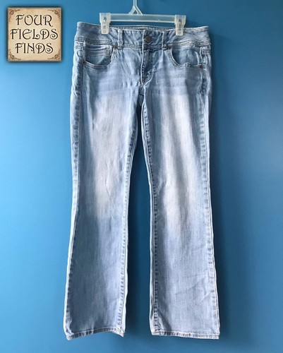 Vintage American Eagle Jeans Size 6 Kick Boot Stretch Slightly Distressed - Picture 2 of 14