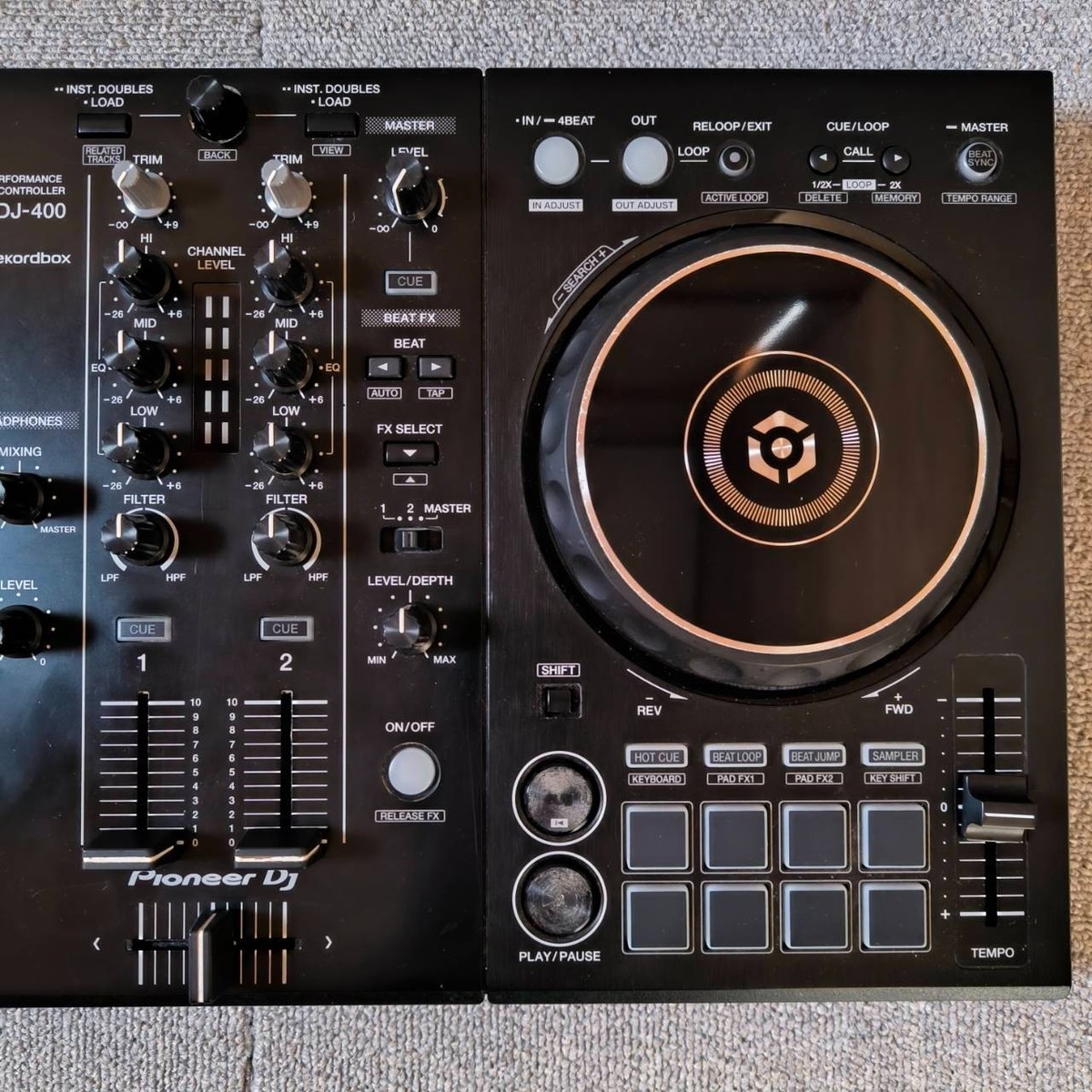Pioneer DJ DDJ-400 DDJ400 2-Channel 2ch DJ Controller W/USB Cable