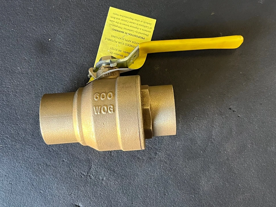 (BOX OF 4) 1-1/2" CxC (Solder), Full-Port, Brass Ball Valves, 600 WOG, 150 WSP - Image 4 of 4