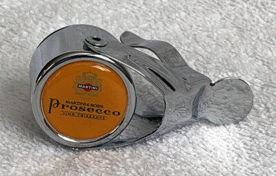 New Martini & Rossi Prosecco Champagne Metal Bottle Stopper Made in Italy