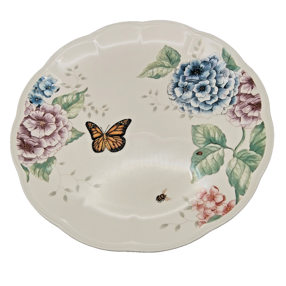Lenox Butterfly Meadow Hydrangea Dinner Plates Set of 4 10-7/8