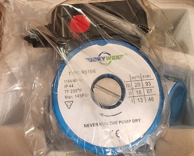 110V Automatic Booster Pump NPT3/4'' Domestic Hot Water Recirculating Pump 12...