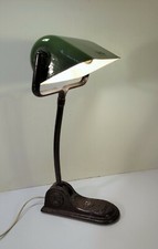 Lámpara de Escritorio Modernista G. Main Ed Niam Notario Banquero Lámpara Art Deco