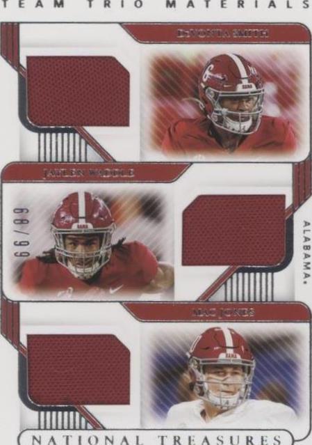 2021 Panini National Treasures Collegiate DeVonta Smith Jaylen Waddle Mac Jones #TTM2 - 1 of 2