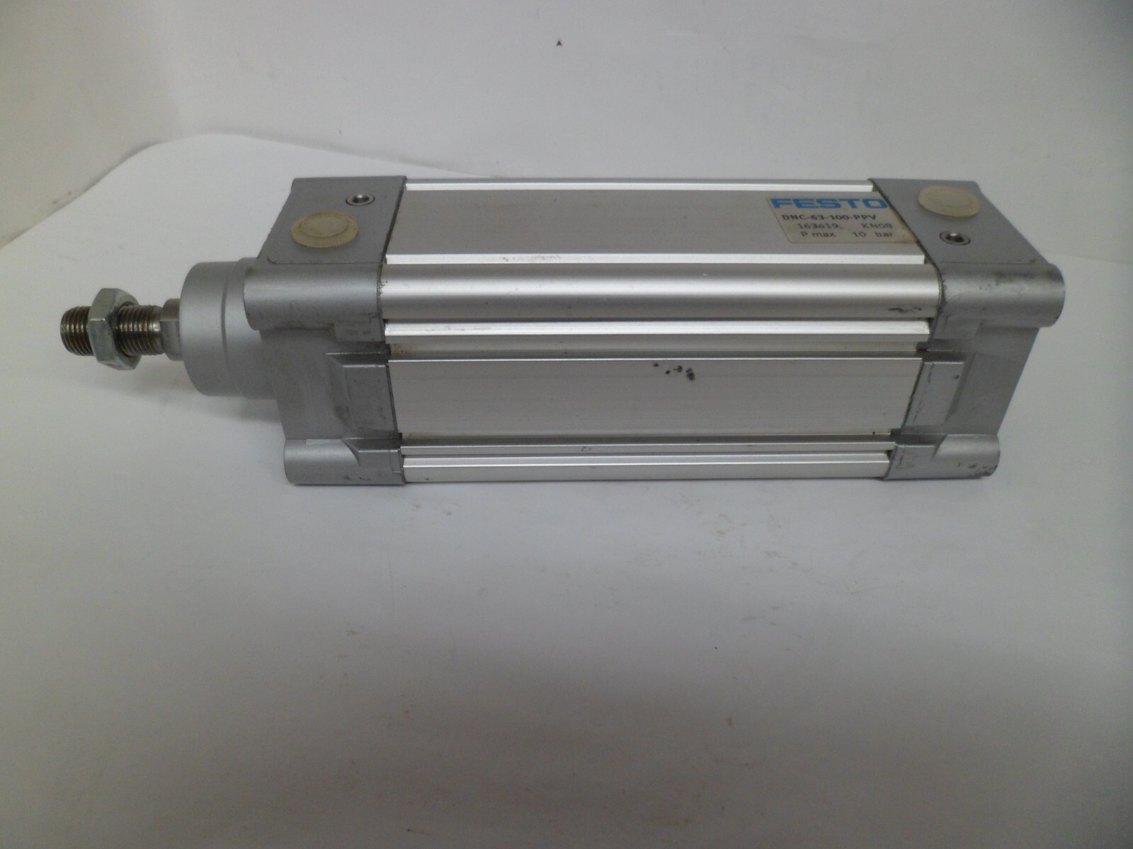 FESTO DNC-63-100-PPV PNEUMATIC CYLINDER 63 mm. Bore x 100 mm. Stk. 145 psi. NOS