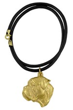 Bullmastiff - Dog necklace, gold-plated pendant for dog fan, unique jewellery by
