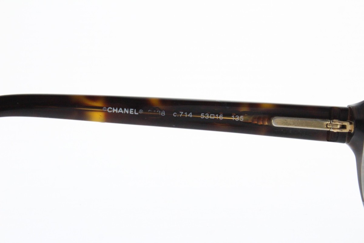 Chanel Eyeglasses 3138 c.714 Made in Italy 53/16-135 Dark Tortoise