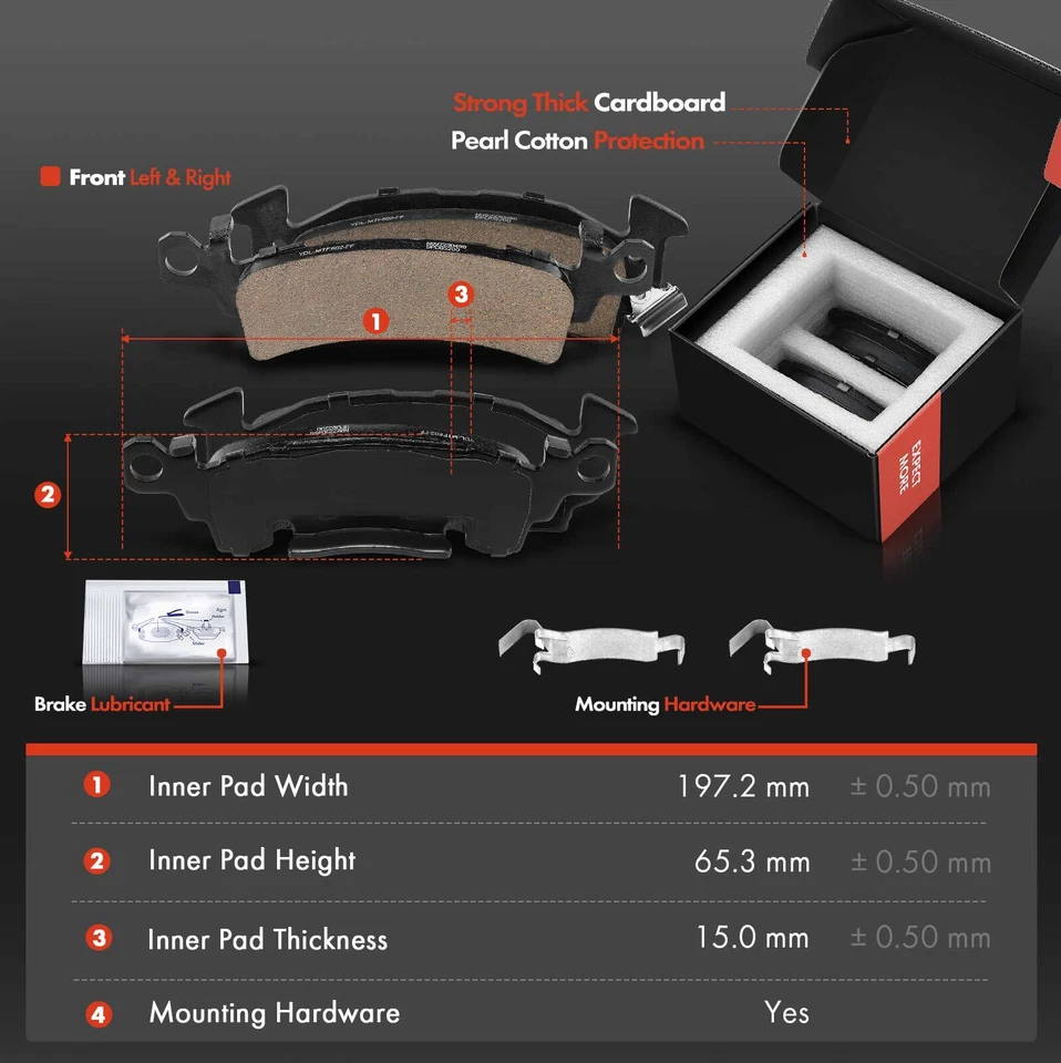 Rotor de freno de disco delantero y pastilla de freno para Chevy Camaro Skylark Buick Olds Pontiac Foto 3 de 4