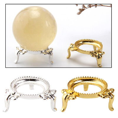 Durable Alloy Crystal Ball Base Egg Sphere Gemstone Display Stand Holder