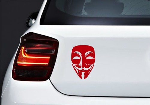 Anonymous Guy Fawkes Mask Car Laptop Motorbike Vinyl Decal Sticker (ia) - Picture 4 of 9