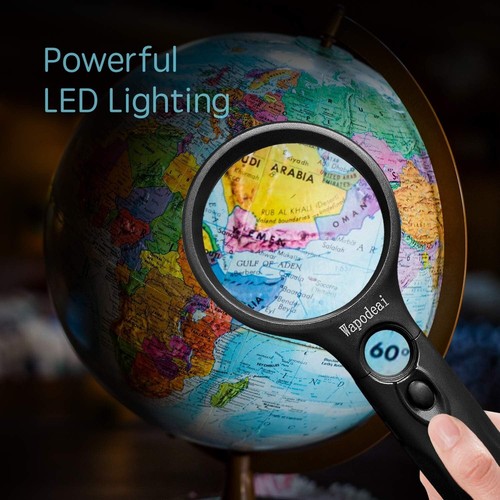 Hohe Vergrößerungsglas 3x 45X LED beleuchtet - perfekt zum Lesen - Bild 8 von 8
