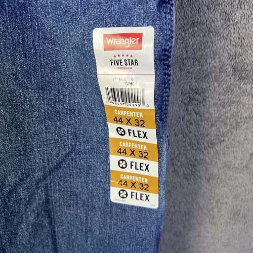 Men’s Wrangler Five Star Premium Carpenter Style Jeans Size 44x32 New - Picture 3 of 9