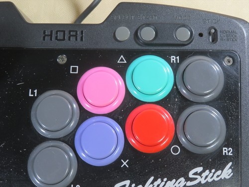 HORI Fighting Stick ps Japan controller sony ps1 ps2 tested Joystick playstation - Picture 5 of 24