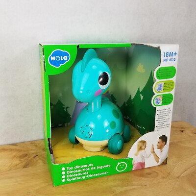 NEW HOLA 18m+ Baby Toddler Dinosaur Push Interactive Toy Push & Go Fun