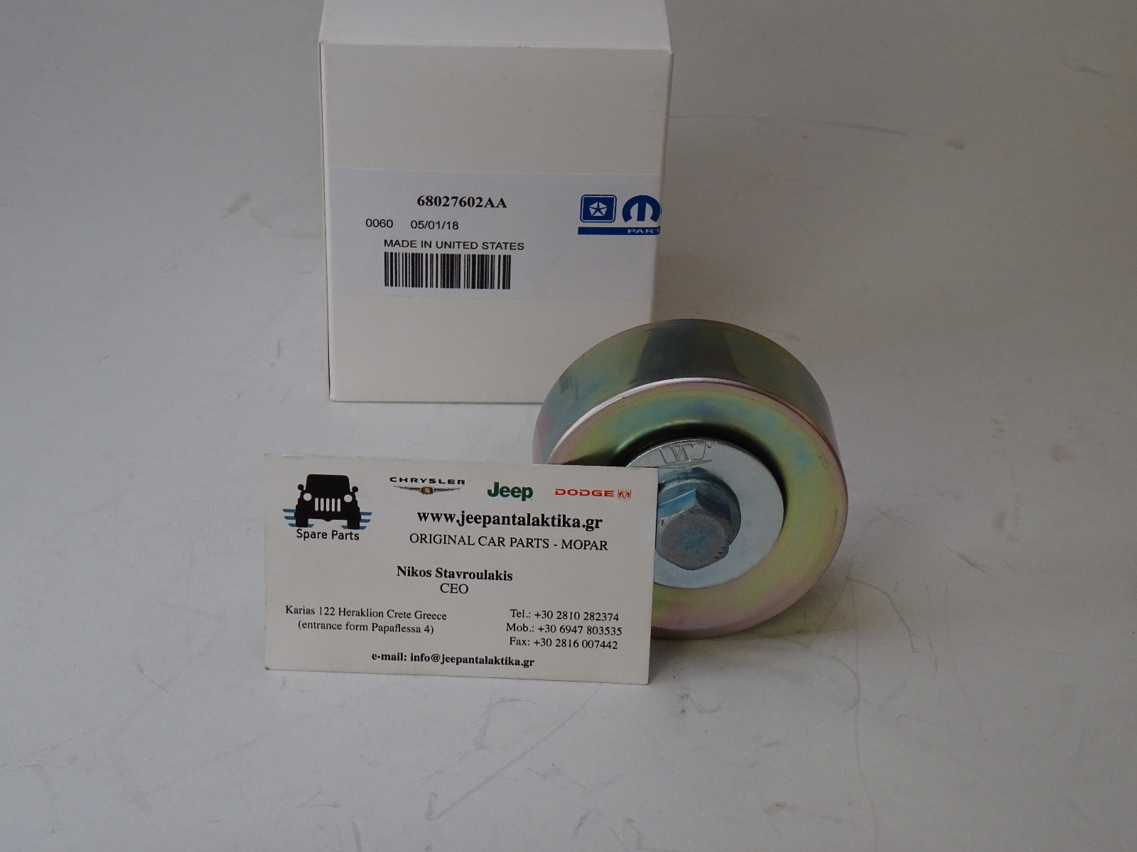 Idler Pulley Belt Assembly Jeep Wrangler JK 0718 2.8TD 68027602AA New