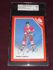 1983 MARIO LEMIEUX Canadian National Juniors SGC 84 *HUGE AUTO * PRE-ROOKIE 1/1?