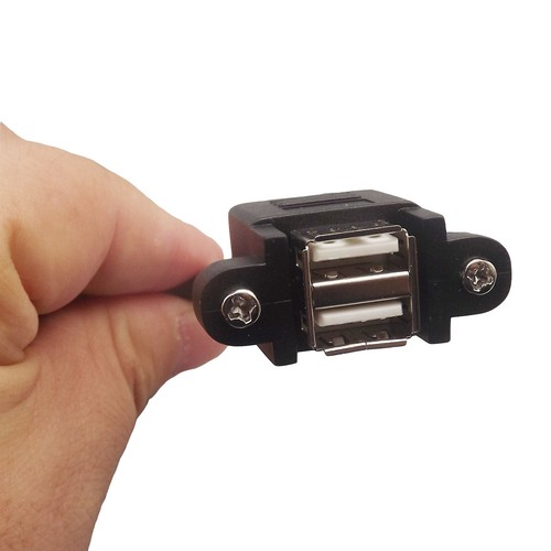 50cm 2 USB 2.0 A Female Panel Mount To 9 Pin PCB Female Motherboard Header Cable - Picture 9 of 12