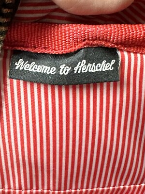 Herschel Nova Mini Black Backpack Gold Hardware Red Stripe  display picture 2