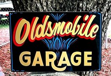 Personalized Oldsmobile Buick Ford Chevy Dodge Hand Painted Sign Pinstriped Art