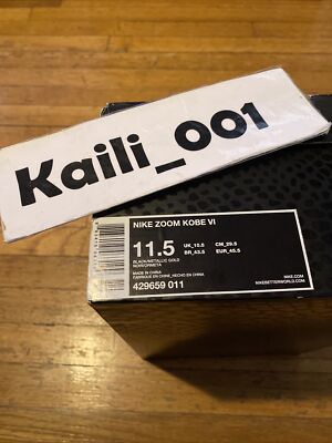 Nike Zoom Kobe 6 VI Size 11.5 Black History Month BHM 429659-011 B