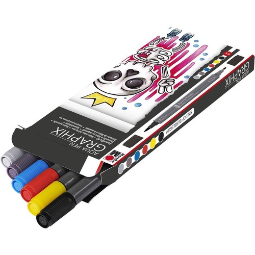 Marabu Aqua Pen Graphix Marcador Set Acuarela Manga Paquete de 6 - BUBBLEGUM KING - Imagen 2 de 2
