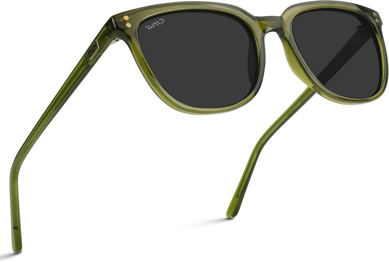 Polarized Classic Retro Flat Square Unisex Sunglasses   stainless steel hinges