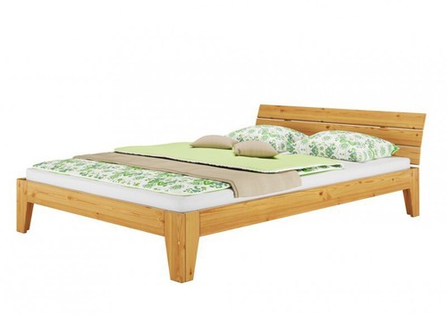 Doppelbett Bettgestell Massivholz Futon Bett 160x200 Matratze Rost Gästebett - Bild 4 von 10