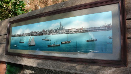 ANVERS PHOTO ANCIENNE VUE DU PORT CADRE 74 X 25 cm MARINE BELGIQUE - Imagen 9 de 9