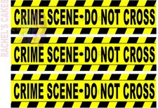 3x CRIME SCENE DO NOT CROSS TAPE EDIBLE CAKE TOPPER DECORATION ON A4 ICING SHEET