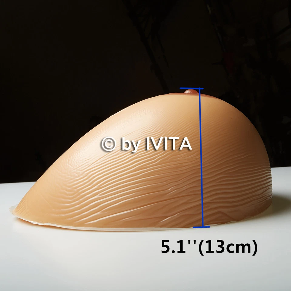 4100g Artificial I-Cup False Silicone Breast TV CD TG Breast Forms Boobs IVITA  - Image 4 of 4