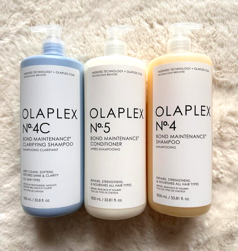 OLAPLEX No.4 Shampoo 1L + No.5 Conditioner 1L+ No 4C Clarifying 1L ...