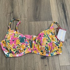 NEW Anne Cole Womens XL Limited Edition Ladies Swim V-Wire Bikini Top Floral
