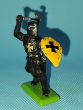 BLACK Medieval KNIGHT metallic base LIMITED Argentina DSG toy soldier BRITAINS
