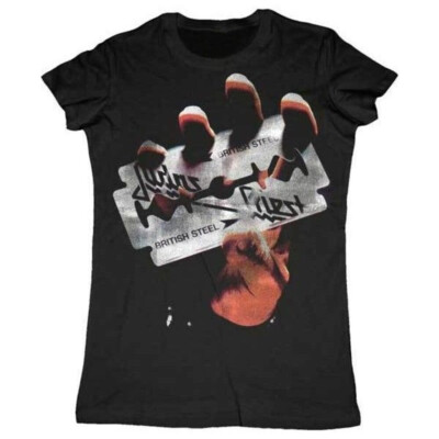 JUDAS PRIEST cd cvr BRITISH STEEL Official BABYDOLL SHIRT LAST XL New screaming