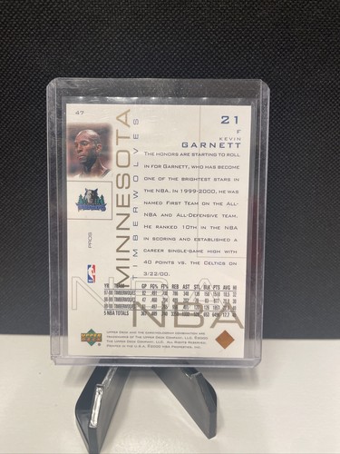 Kevin Garnett 2000 Upper Deck Pros and Prospects #47 - Picture 2 of 2