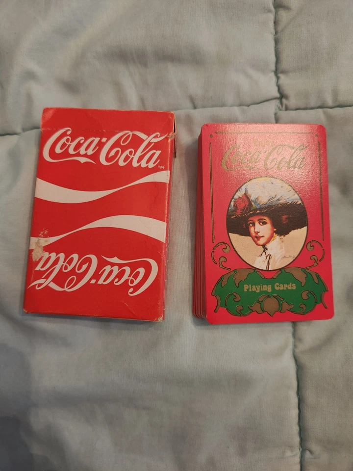 Vintage Coke Cola Card lot. 5 Decks, Tin Case, Score Card and Pencil.ALL ORIGINA - Image 4 of 4