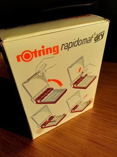 EXTREMELY RARE VINTAGE - 4 PEN RAPIDOGRAPH SET DRY - Bild 6 von 7