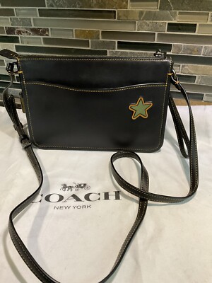 Coach 1941 Soho Crossbody Clutch 21035 Glovetanned Leather Black