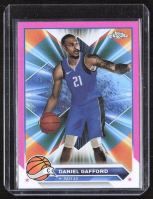 2024-25 4831E TOPPS CHROME PINK REFRACTOR DANIEL GAFFORD Dallas Mavericks #68