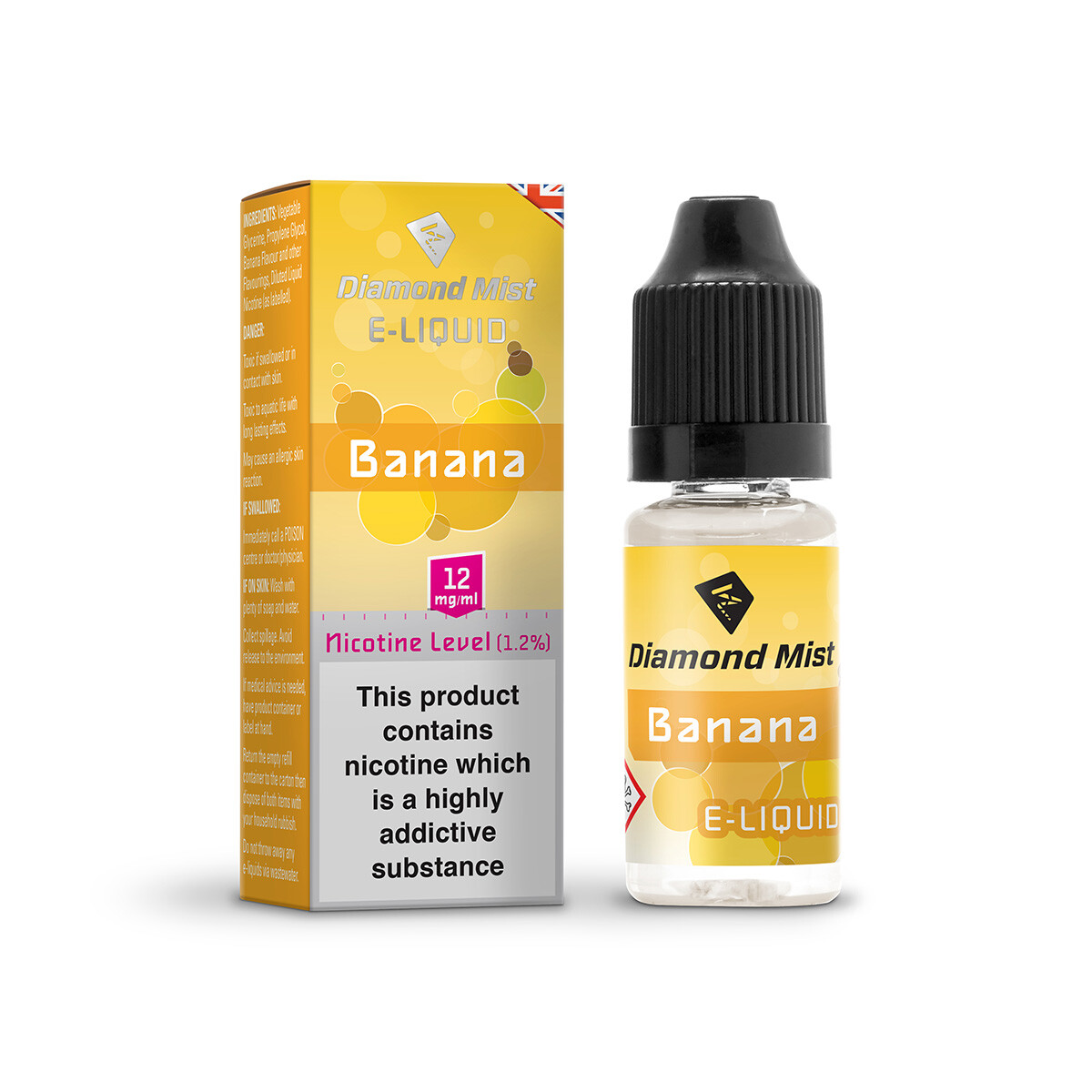 Diamond Mist E-liquid Vape Juice Dripper Vanilla Custard 10ml - 0mg  Nicotine Fre for sale online