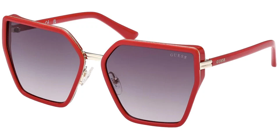 Guess GU7871 66b красный блестящий бабочка пластиковые солнцезащитные очки ОПРАВА 59-16-135 - Изображение 2 из 4