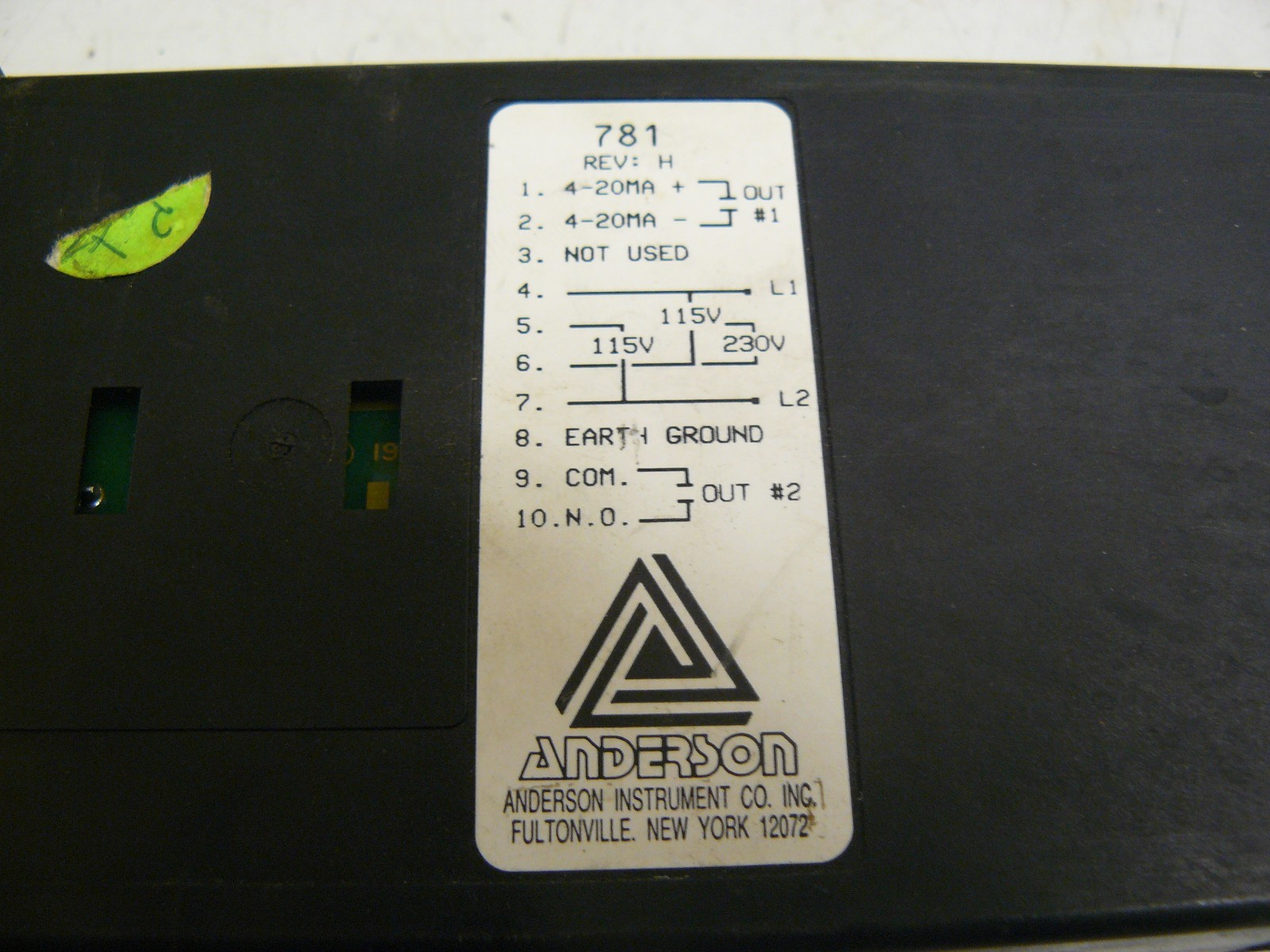 ANDERSON INSTRUMENT 781 TEMPERATURE CONTROL | eBay