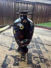 Antique Japanese Meiji Era Nagoya Cloisonné Vase